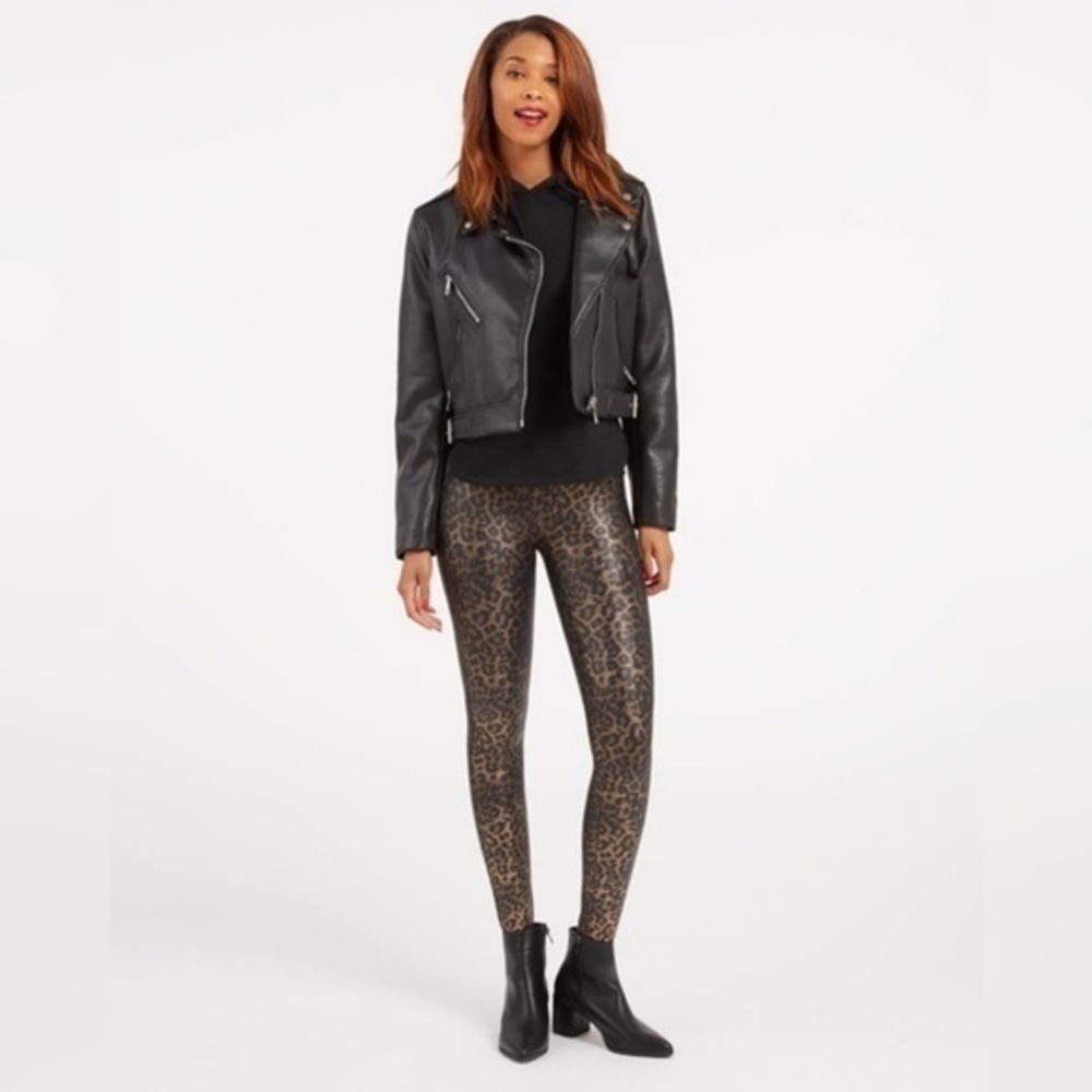 Spanx Metallic Leopard Legging size small